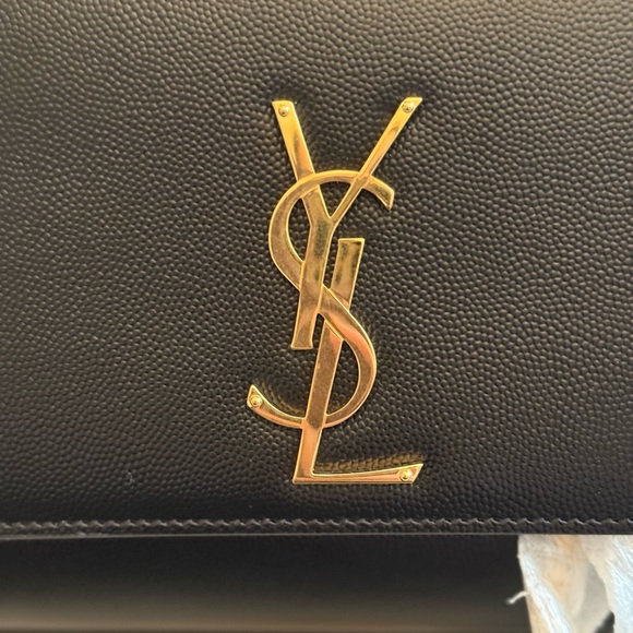 Yves Saint Laurent Black and Gold Clutch - Picture 4 of 11